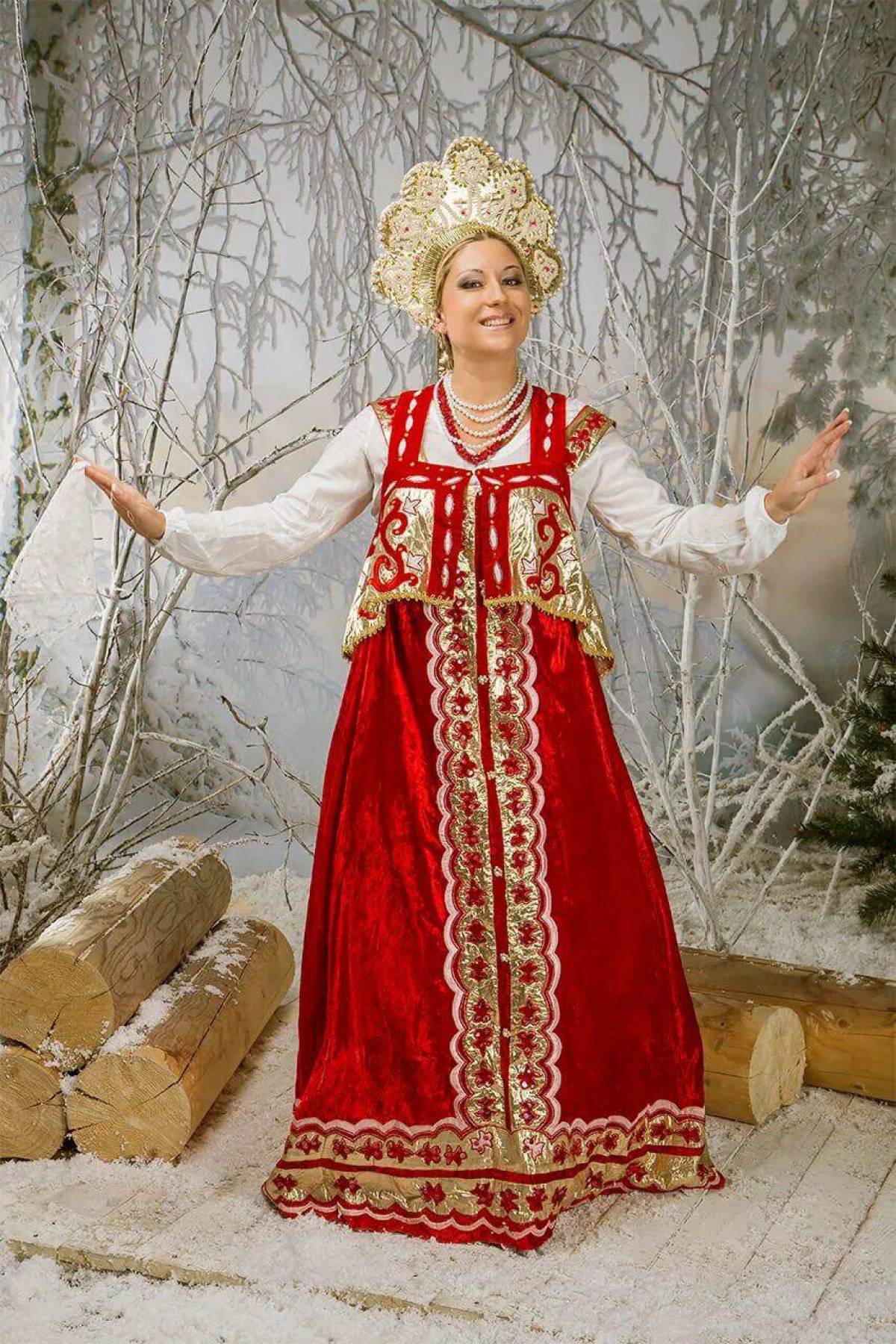 Girls in Slavic costumes in Jingmen